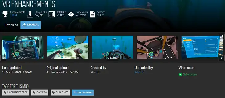 Enhancing Subnautica with VR Mods